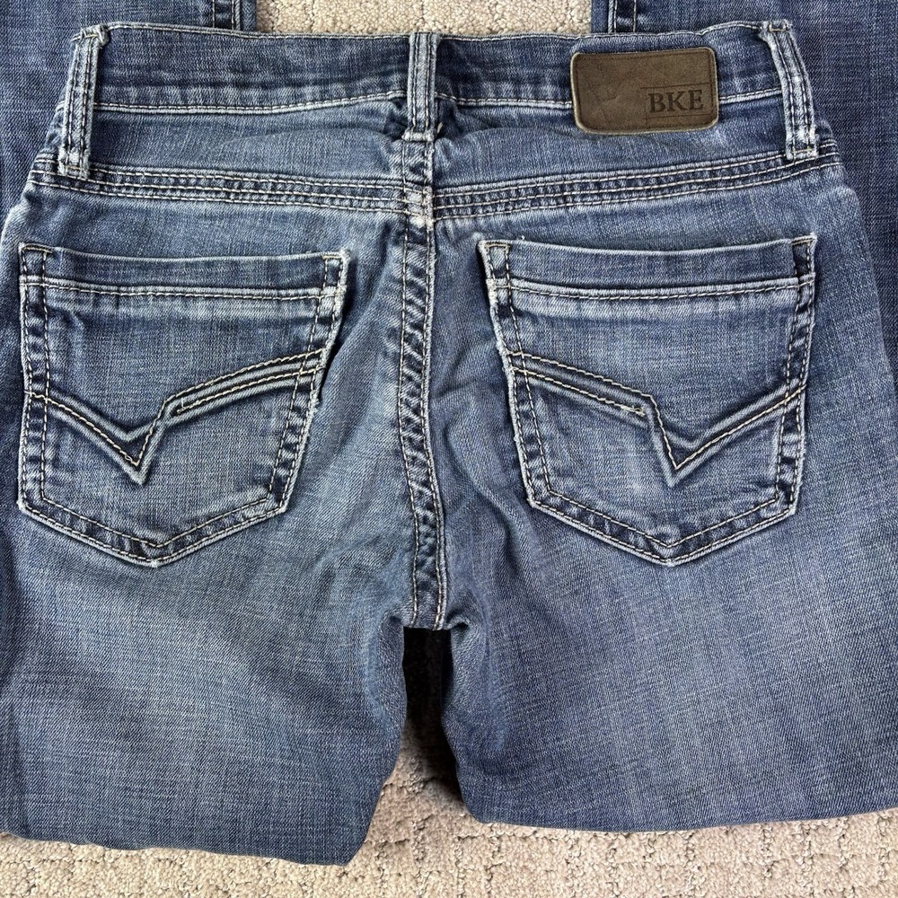 BKE Brand Alec Men's Size 30x30 Blue Mid Rise Straight Stretch Whiskers Denim